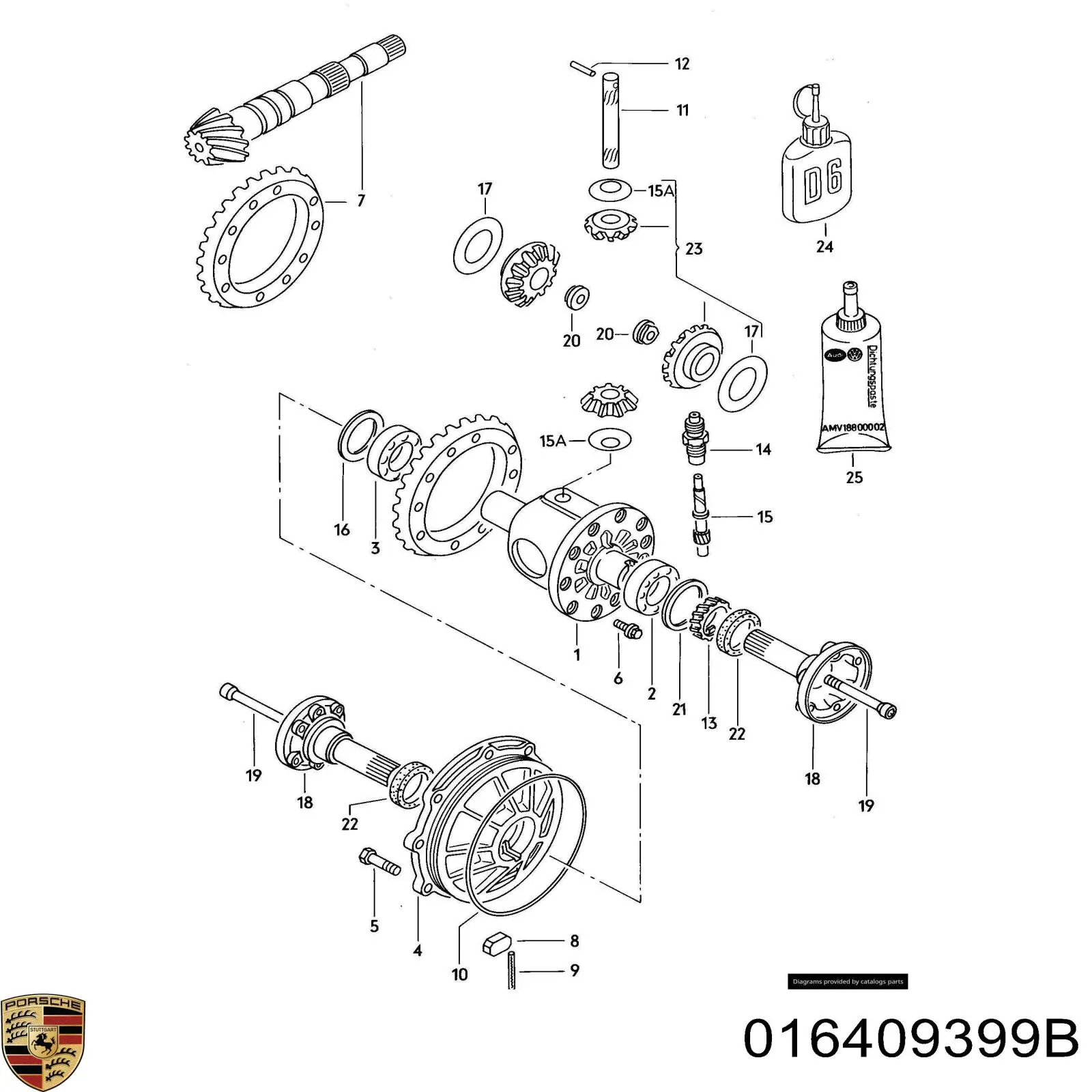 Купити 016409399B Porsche Сальник піввісі переднього моста