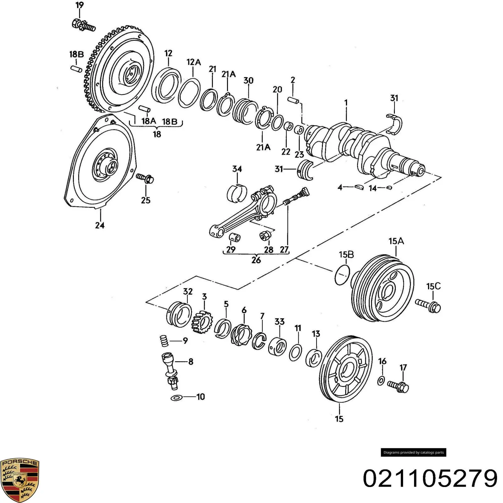 021105279 Porsche Ущільнювальне кільце, універсальне