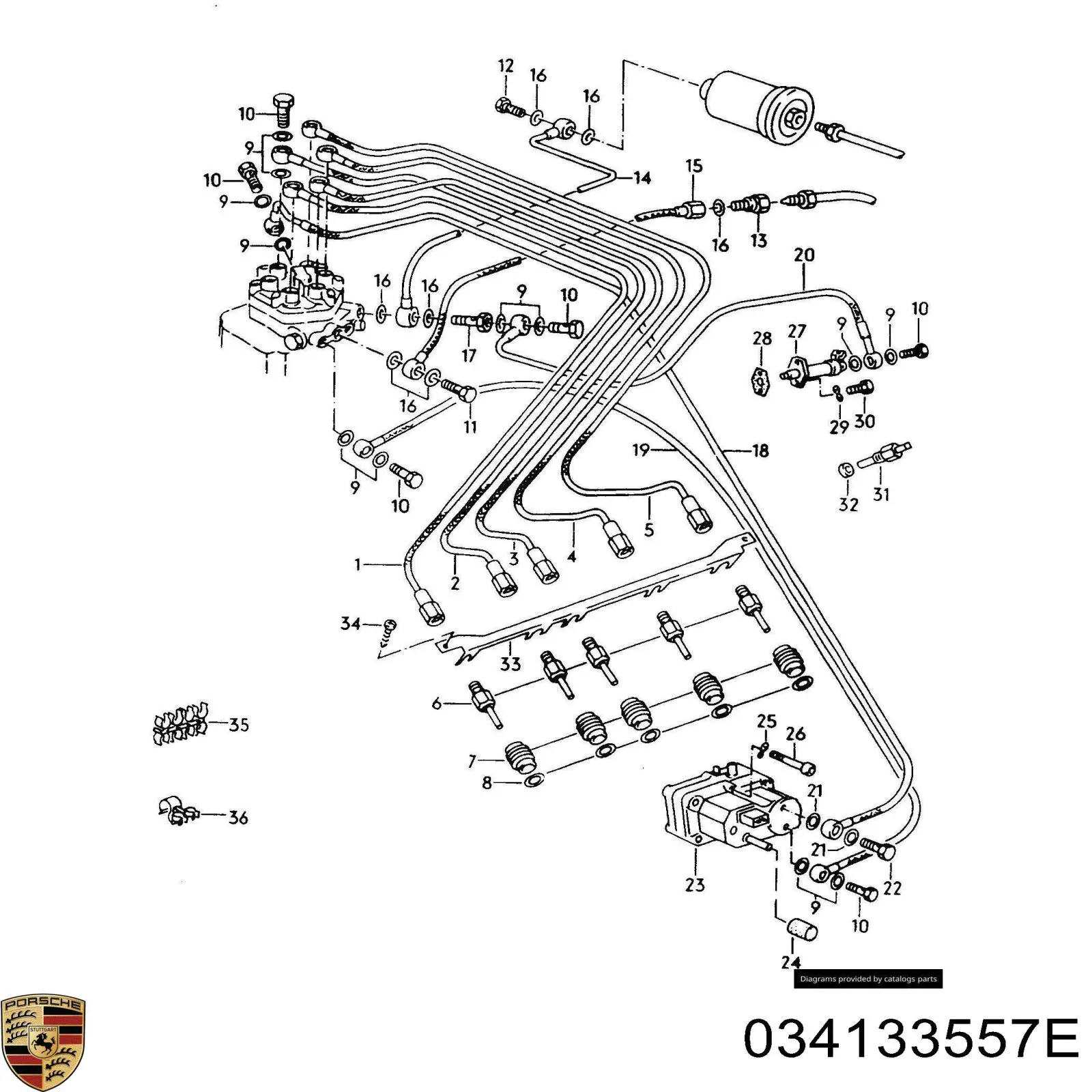 Купити 034133557E Porsche Ремкомплект форсунок