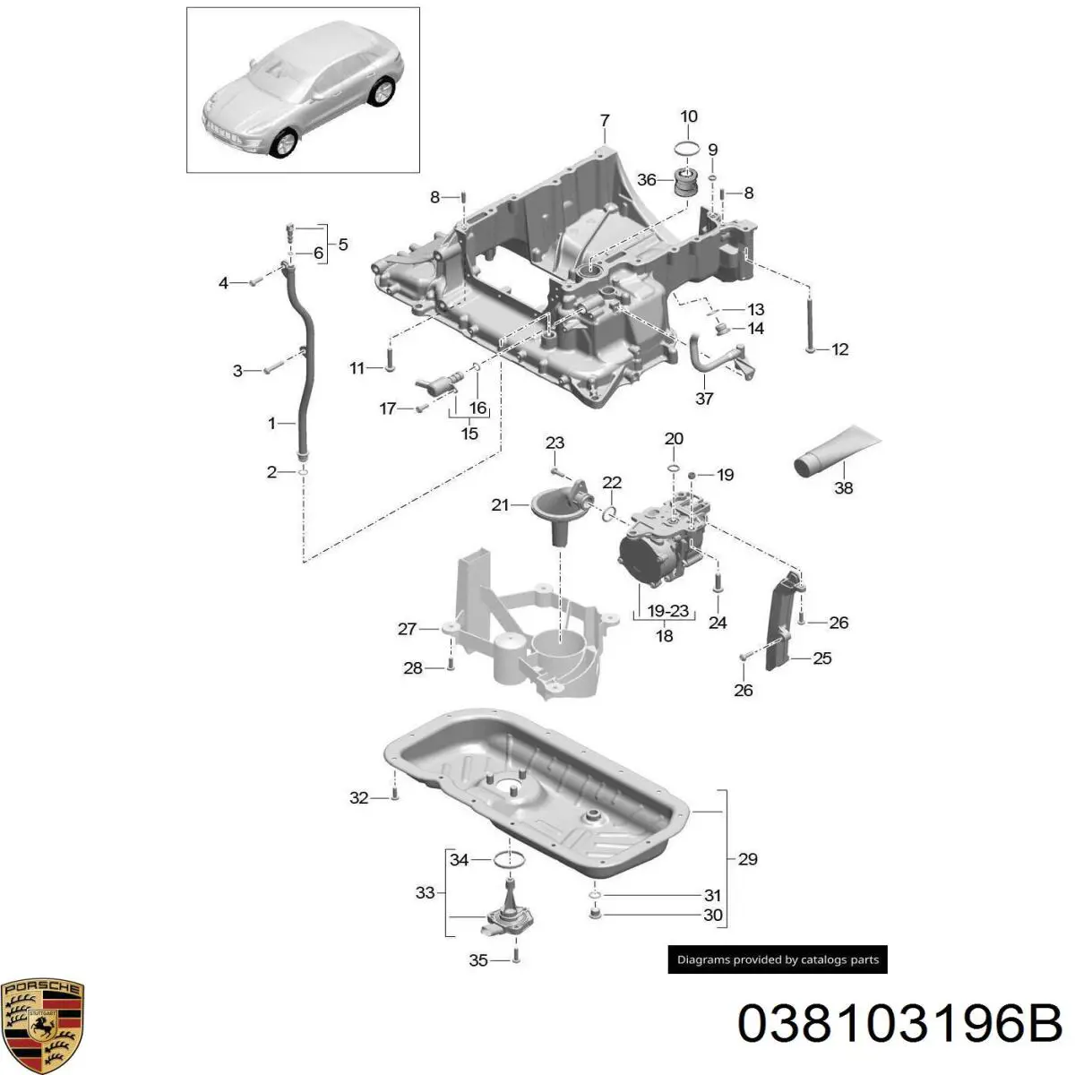 Ущільнююче кільце датчика рівня олії Porsche 038103196B ціна, від 2.74 USD