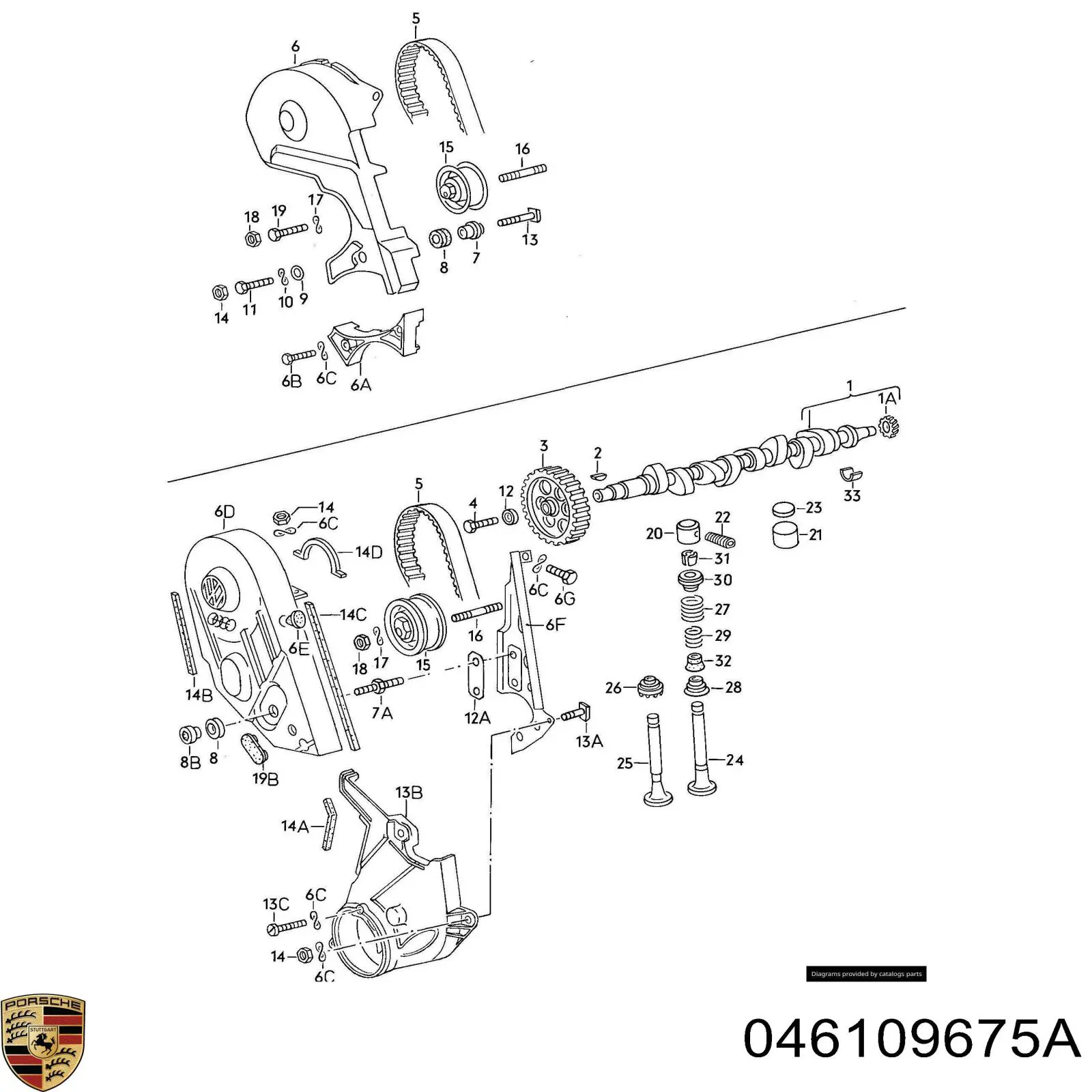Сальник клапана (маслознімний), впуск/випуск Porsche 046109675A ціна, від 0.61 USD