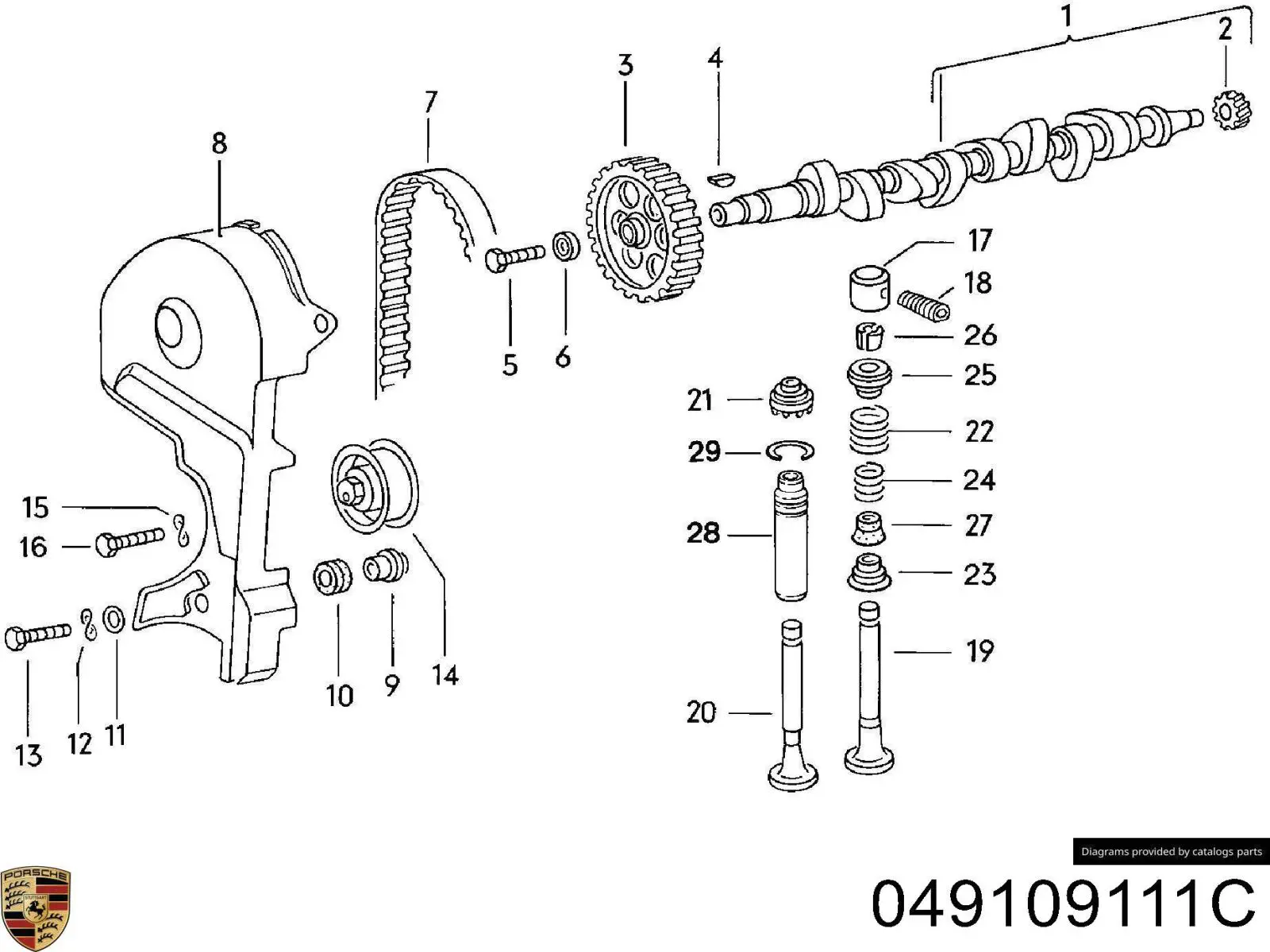 Купити 049109111C Porsche Шестерня фазорегулятора