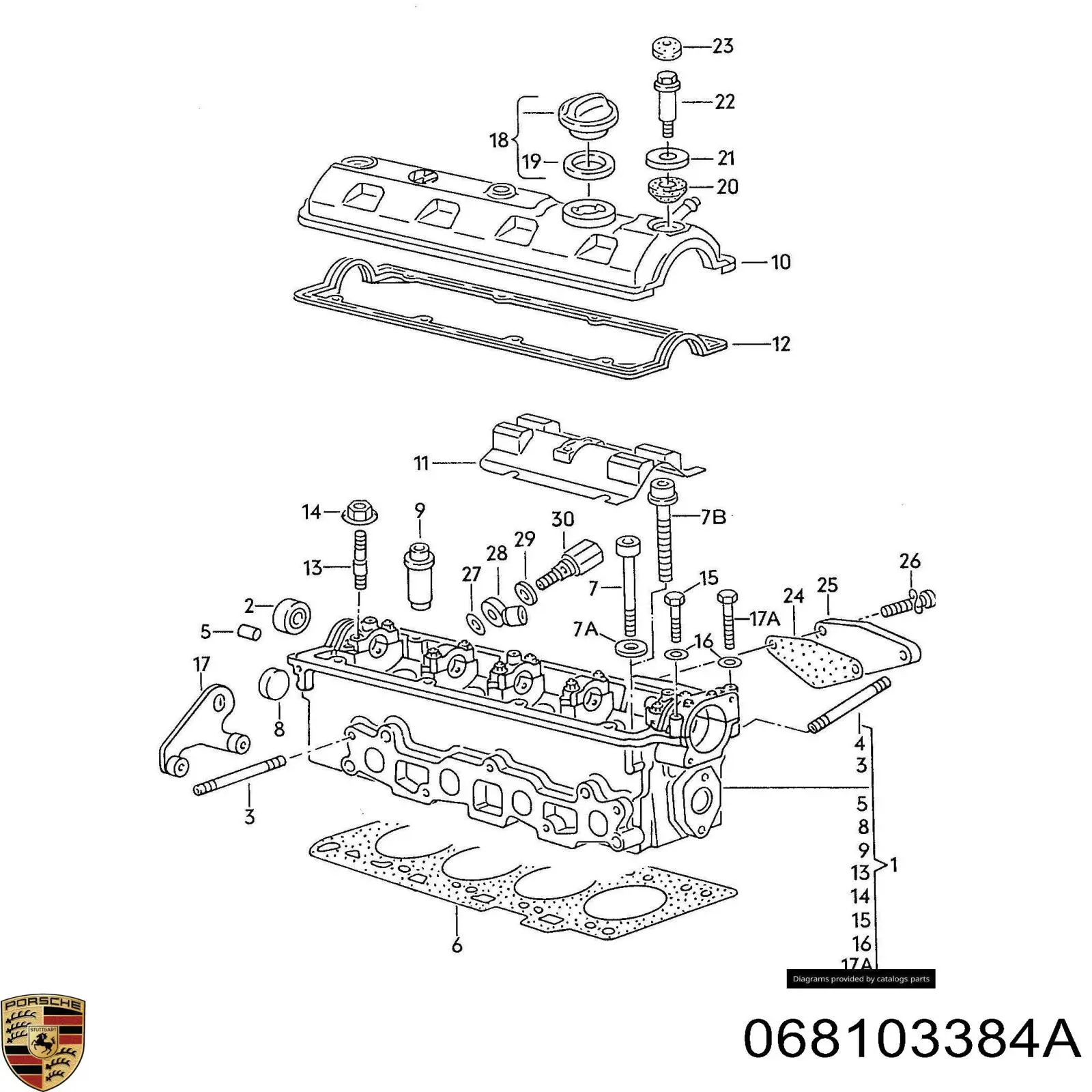 Купити 068103384A Porsche Болт гбц