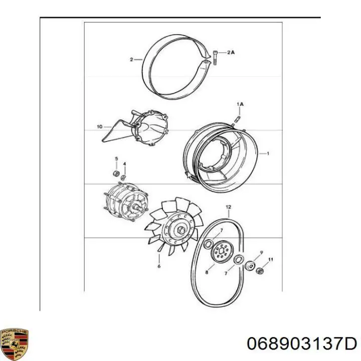 068903137D Porsche Поліклиновий ремінь