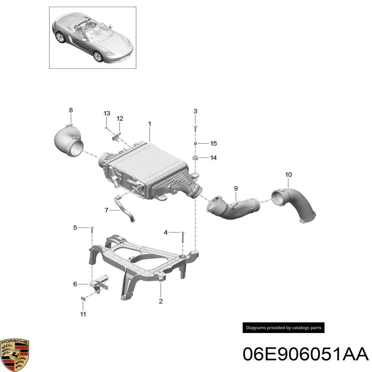 Купити 06E906051AA Porsche Датчик тиску наддуву (датчик нагнітання повітря в турбіну)