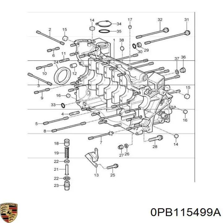 0PB115499A Porsche Фільтр масла