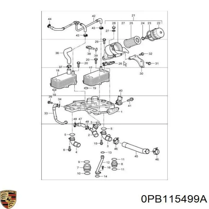 Купити 0PB115499A Porsche Фільтр очищення масла відцентровий