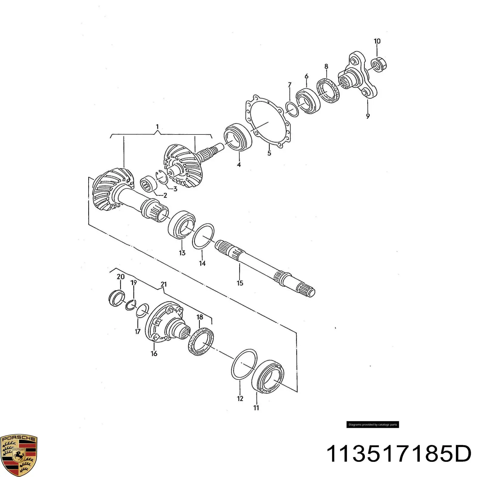 Підшипник ступиці передній, внутрішній Porsche 113517185D ціна, від 12.57 USD