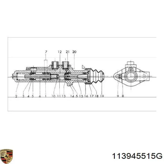Купити 113945515G Porsche Датчик педалі гальма