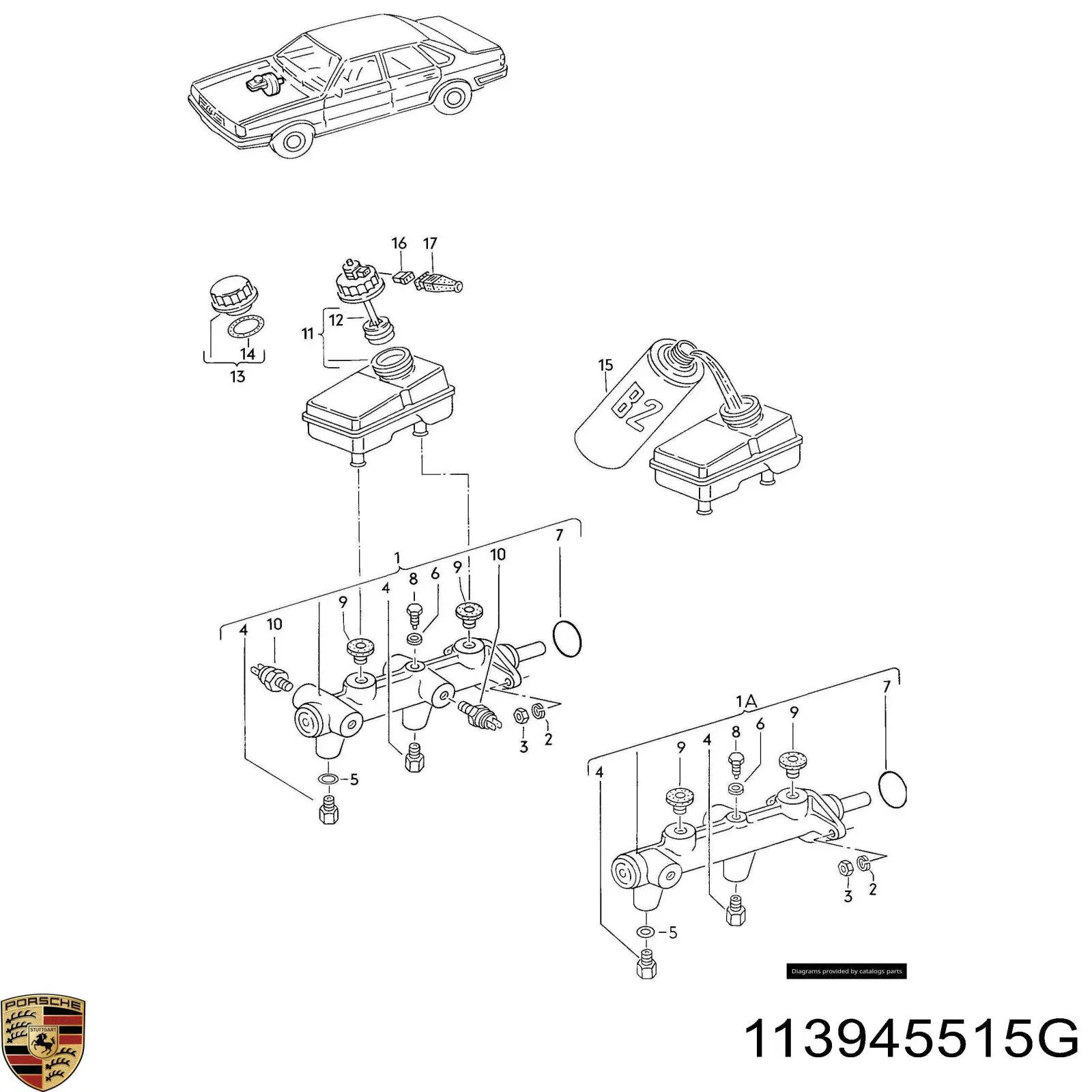 Жабка тормозу 113945515G Porsche