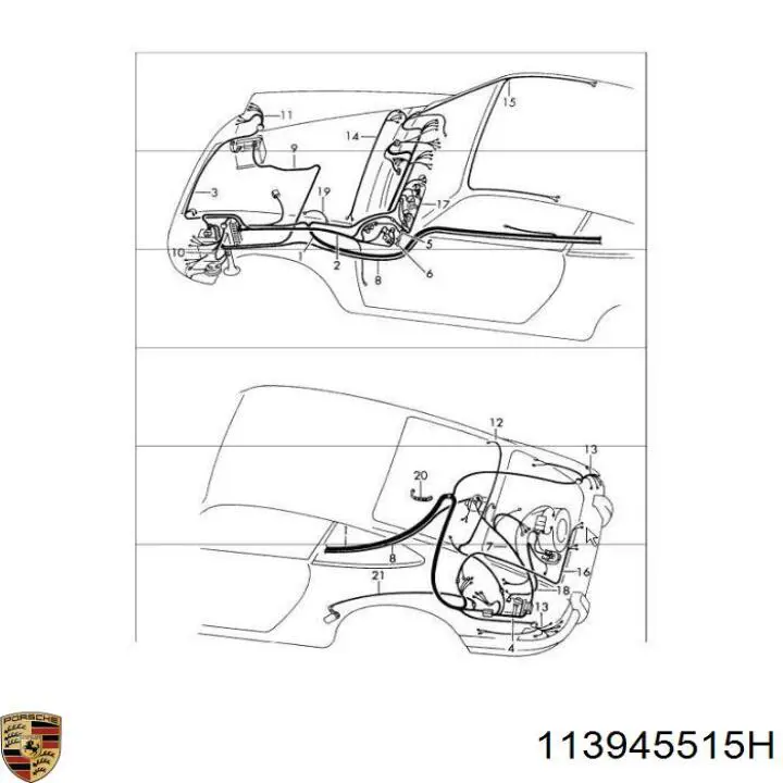 113945515H Porsche Лягушка стоп-сигналу