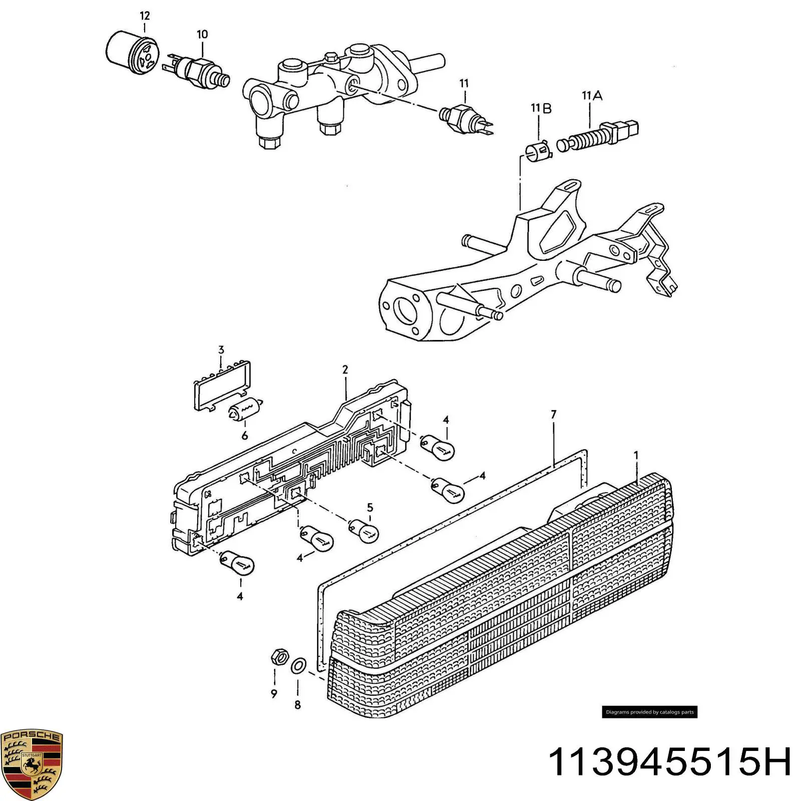 Кнопка стоп-сигналу Porsche 113945515H ціна, від 6.61 USD