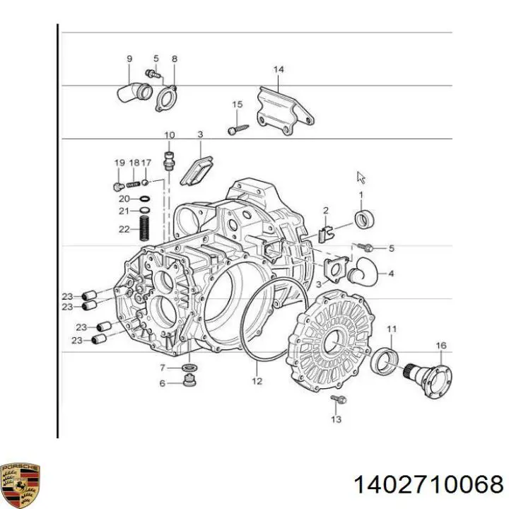 Балка кріплення коробки передач 1402710068 Porsche