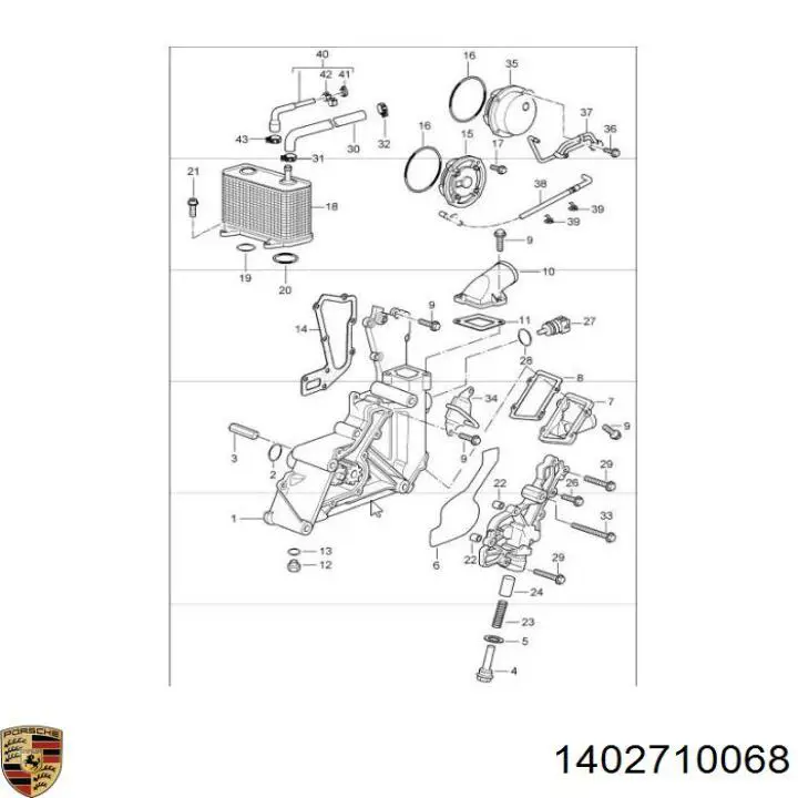 Кріплення коробки передач Porsche 1402710068