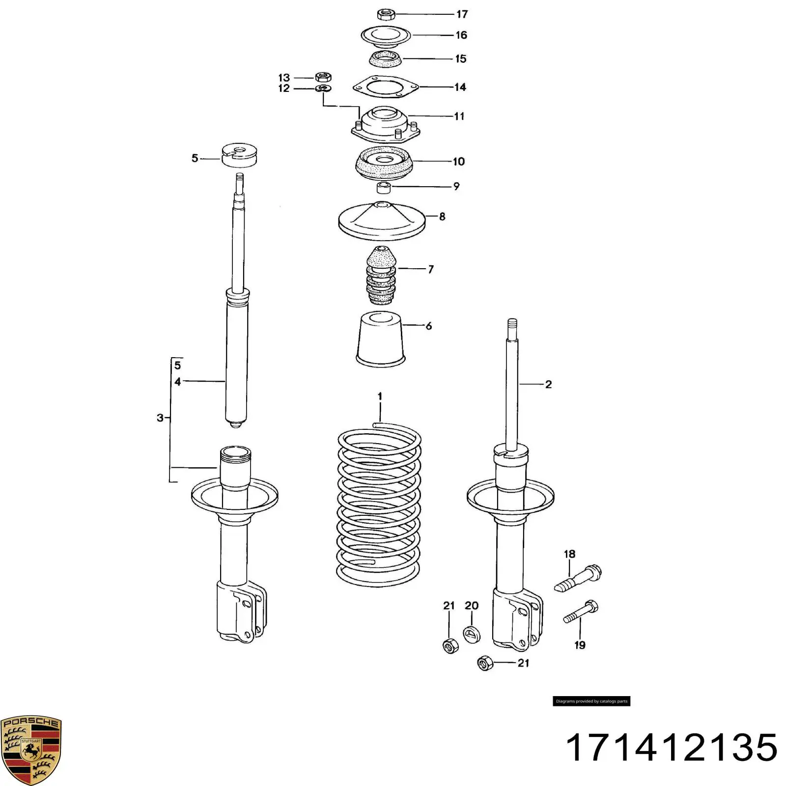 Пильник амортизатора переднього 171412135 Porsche