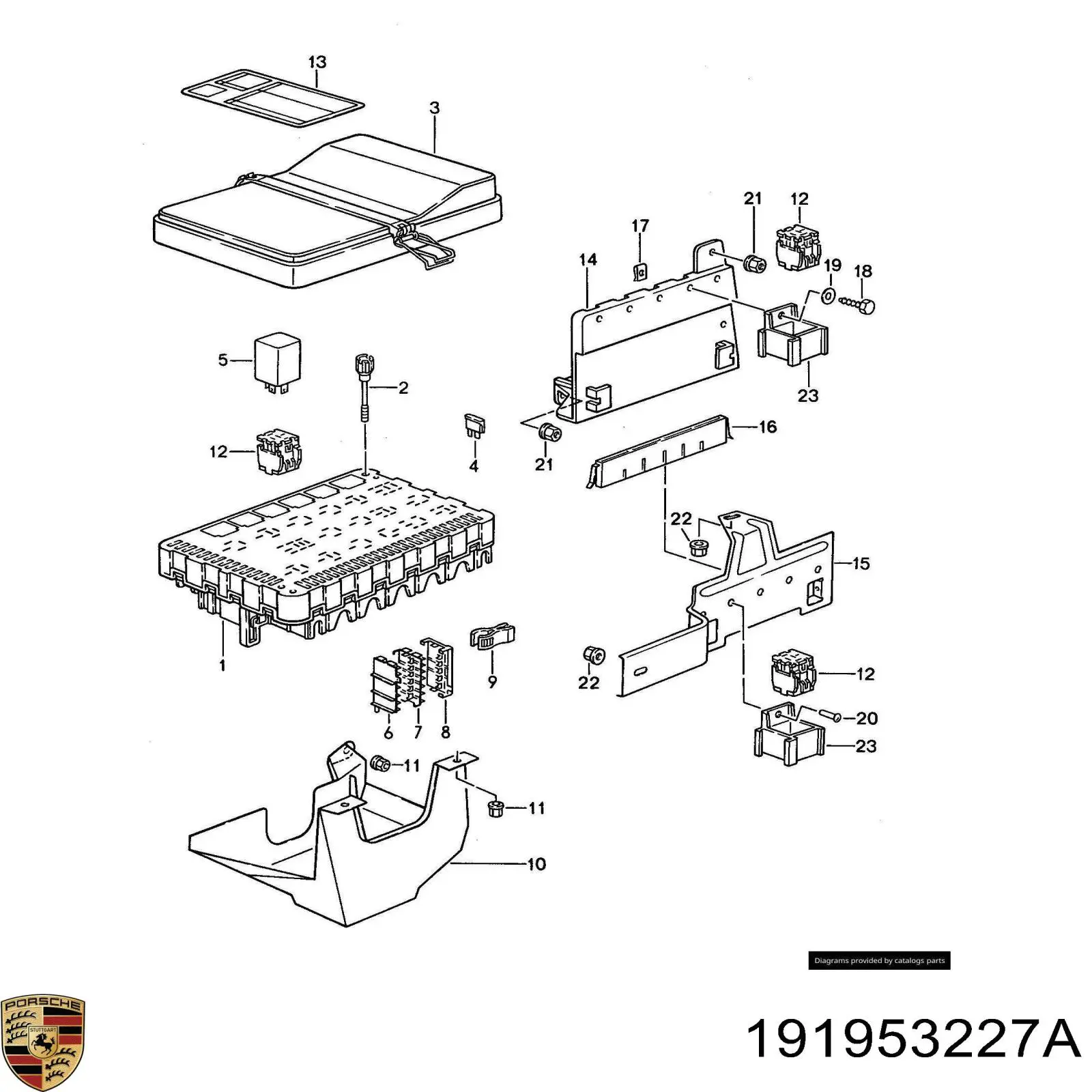 Купити 191953227A Porsche Реле поворотів