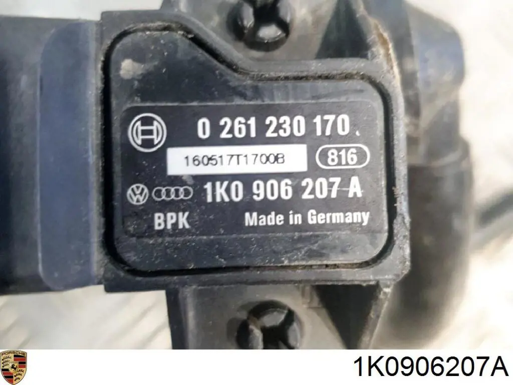 Купити 1K0906207A Porsche Датчик розрядження вакуумного підсилювача гальм