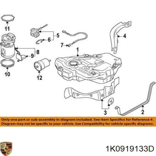 Купити 1K0919133D Porsche Прокладка датчика рівня (топл.бак)
