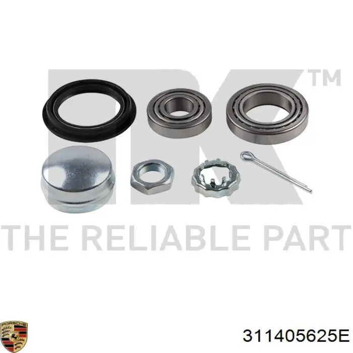 311405625E Porsche Підшипник ступиці задньої, внутрішній