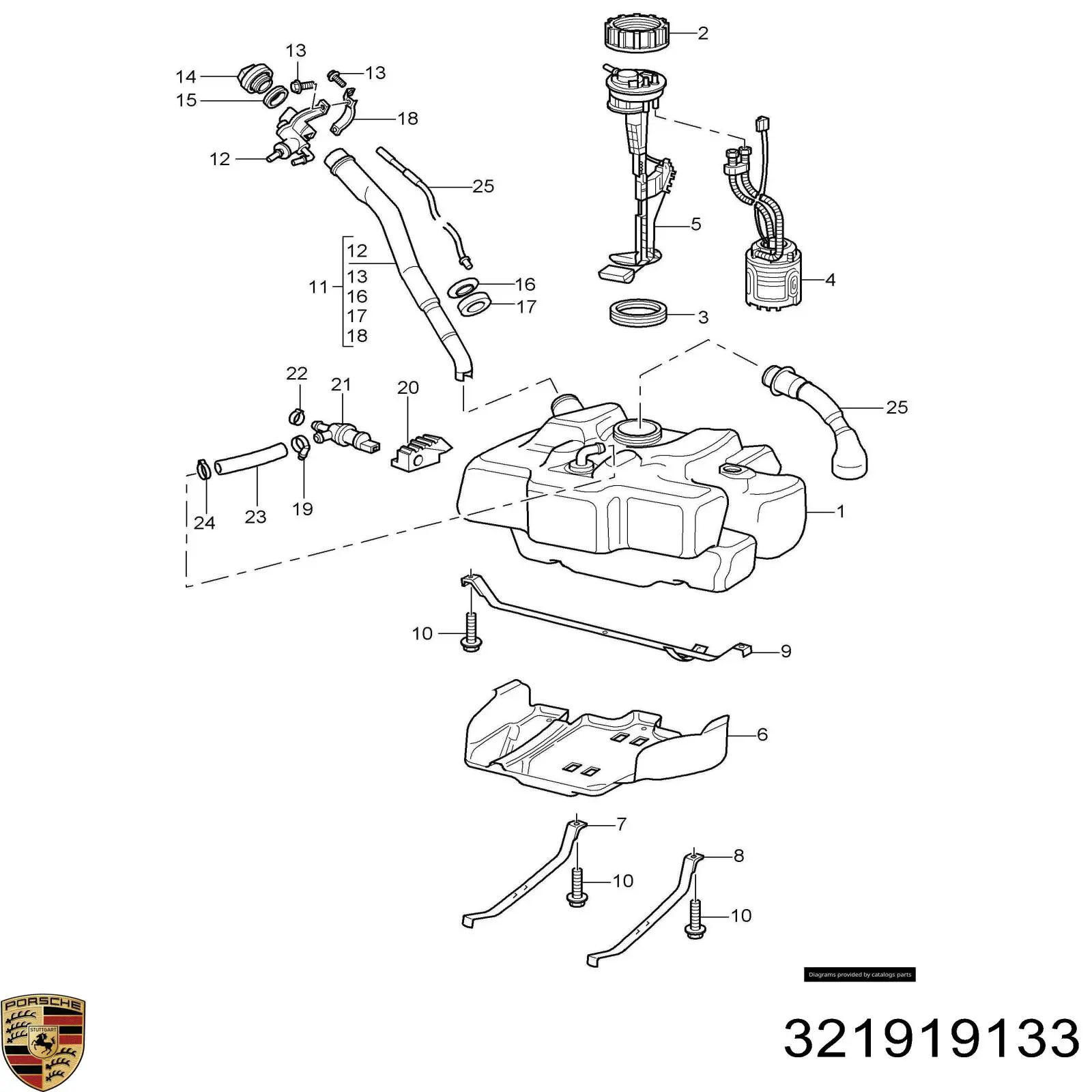 Прокладка датчика рівня (топл.бак) Porsche 321919133 ціна, від 10.94 USD
