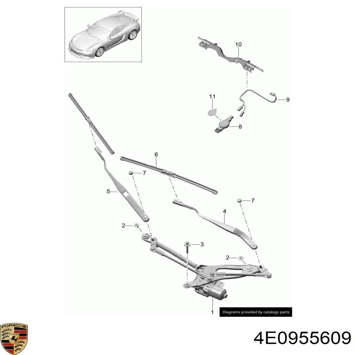 Пластина датчика дощу Porsche 4E0955609 ціна, від 55.84 USD