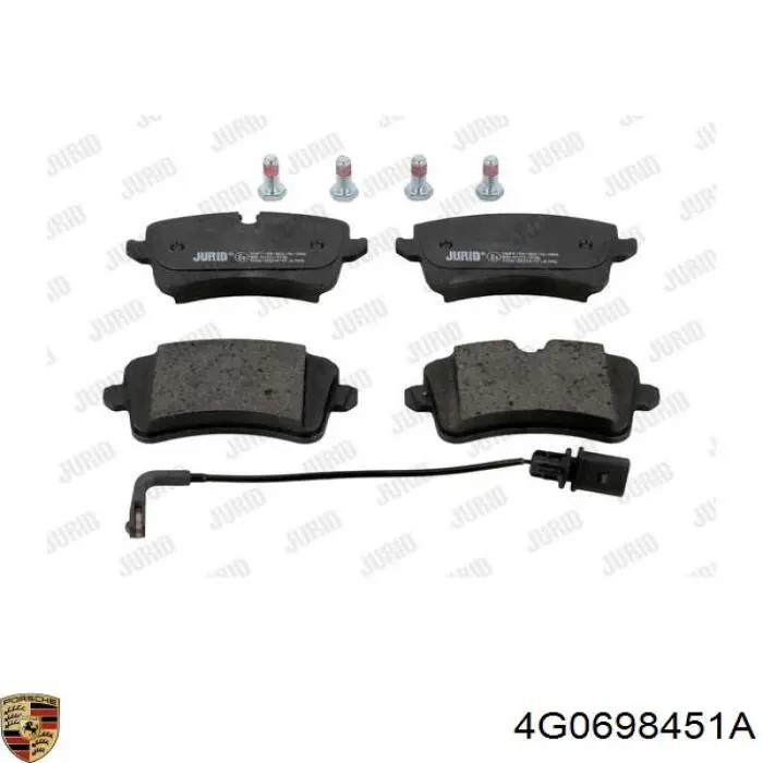 Купити 4G0698451A Porsche Задні колодки