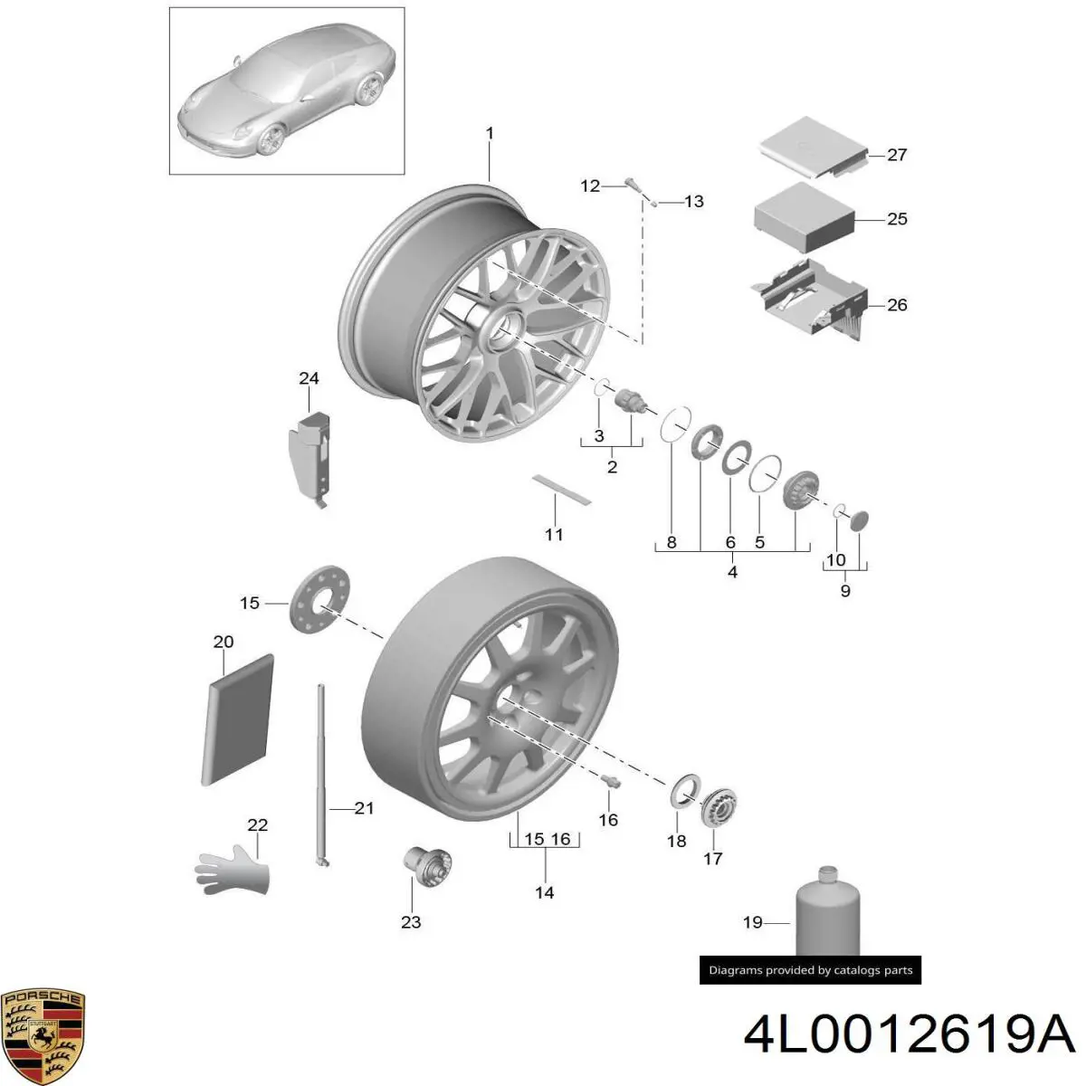 Герметик для шин 4L0012619A Porsche