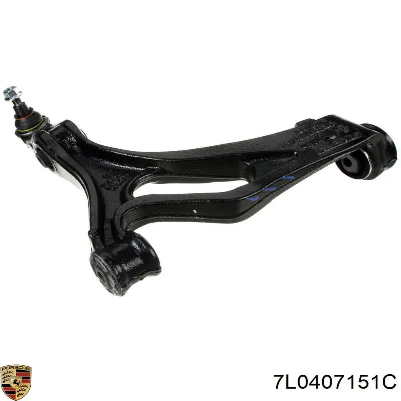Купити 7L0407151C Porsche Лівий важіль передній нижній підвіски