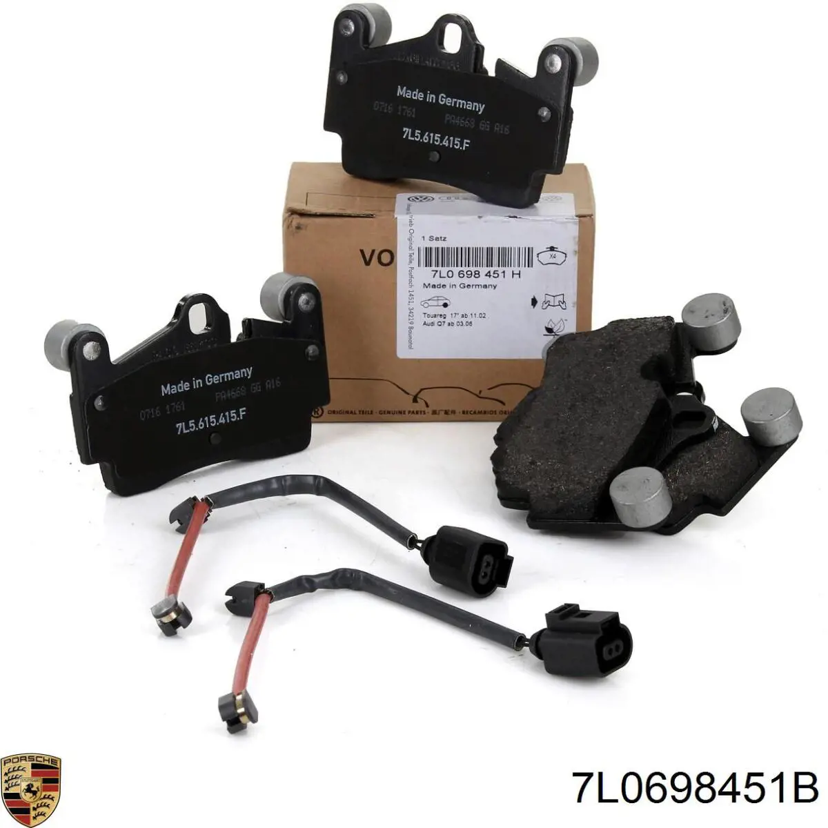 Задні гальмівні колодки 7L0698451B Porsche