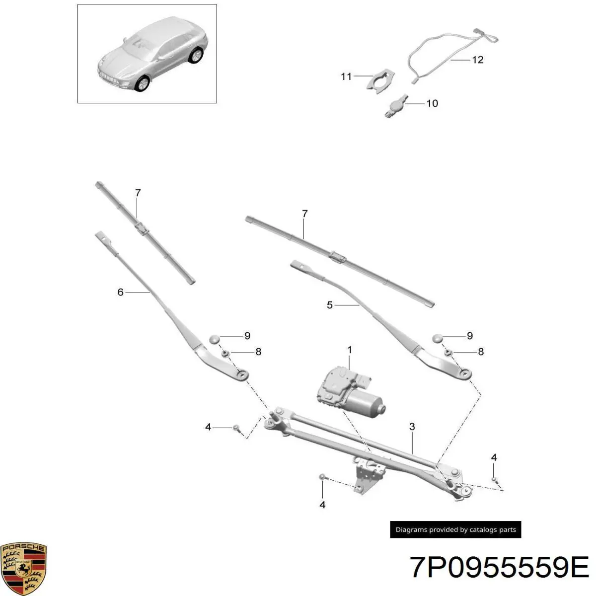 Купити 7P0955559E Porsche Датчик дощу