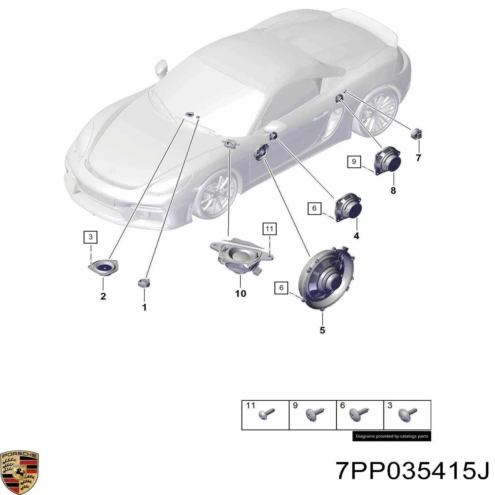 Porsche 7PP035415J ціна, від 21.81 USD