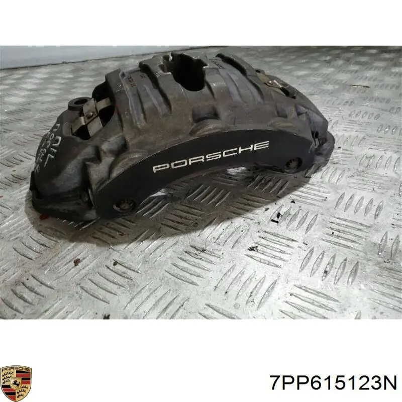 7PP615123N Porsche Супорт гальмівний, передній, лівий