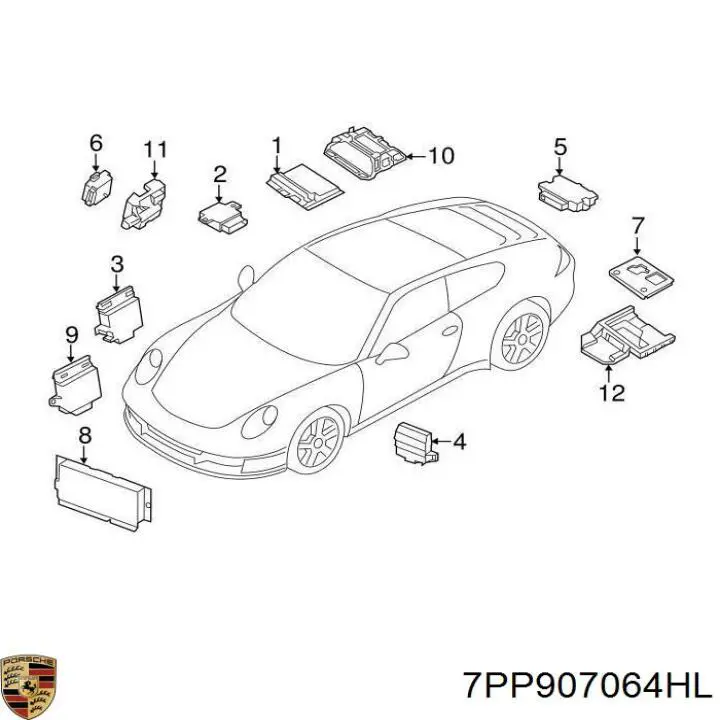 Купити 7PP907064HL Porsche Модуль управління (ЕБУ) бортової мережі