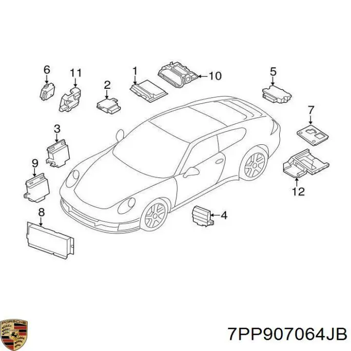 Блок управління бортової мережі Porsche 7PP907064JB ціна, від 121.47 USD