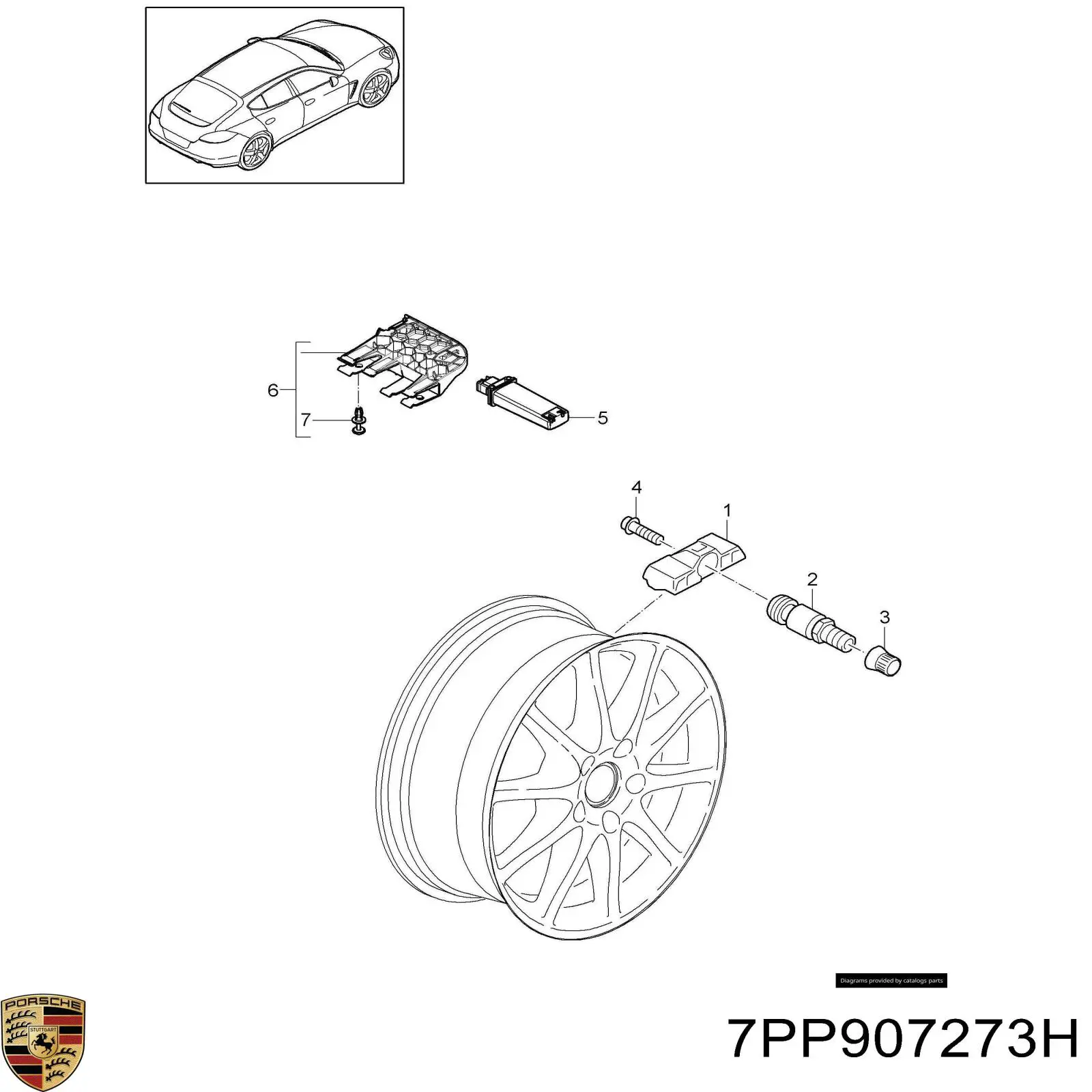  7PP907273D Porsche