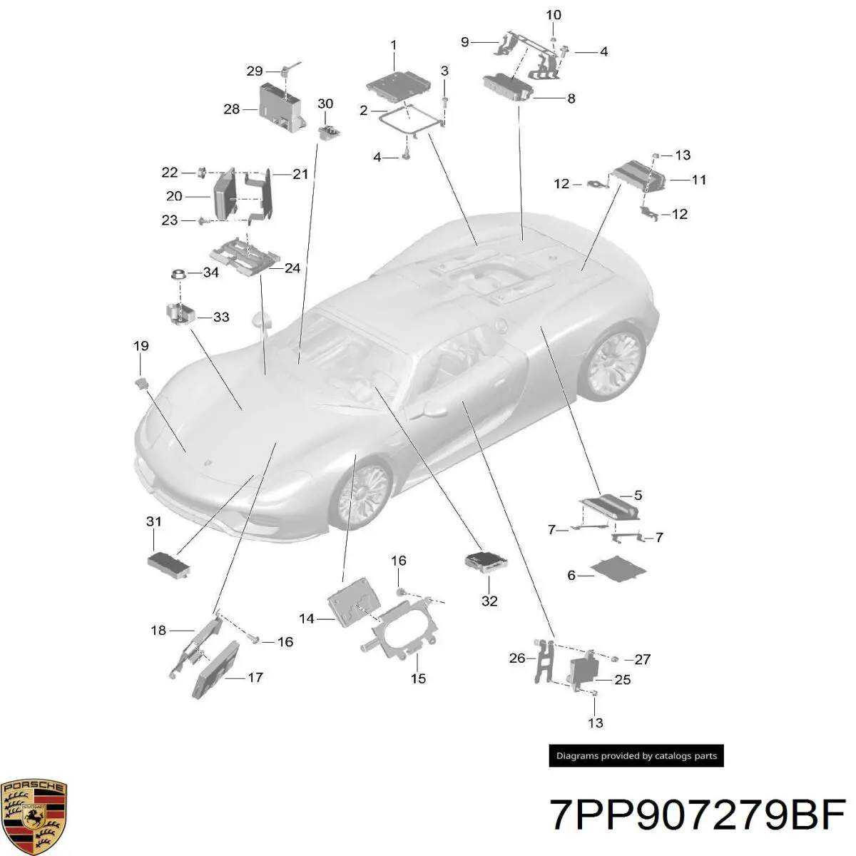 Купити 7PP907279CF Porsche 