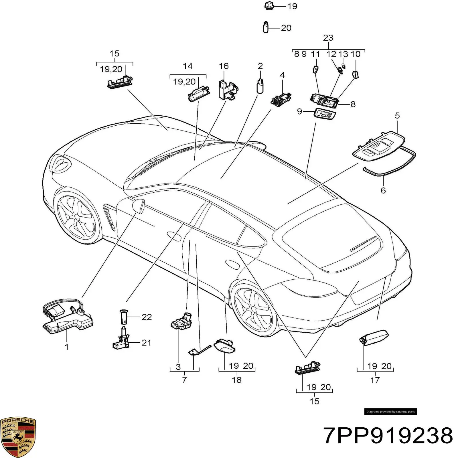 Купити 7PP919238A Porsche 