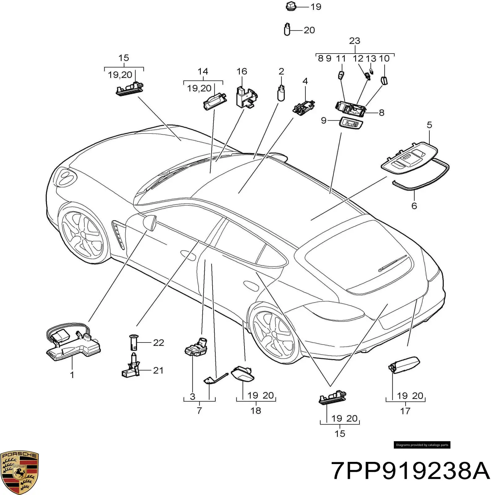  Porsche 7PP919238A ціна, від 8.74 USD