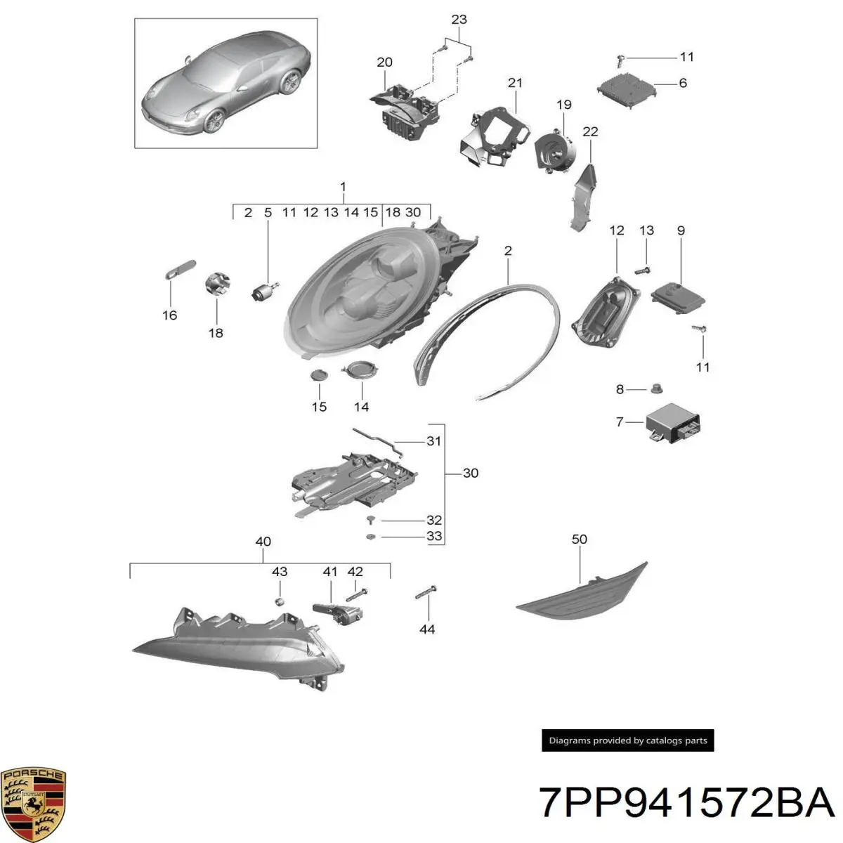  Porsche 7PP941572BA ціна, від 138.12 USD