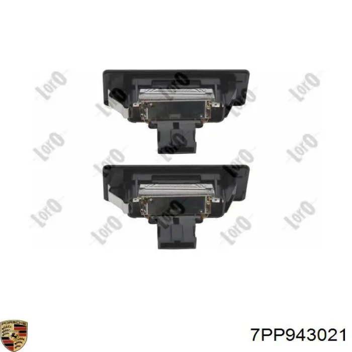 Купити 7PP943021 Porsche Ліхтар підсвічування заднього номерного знака