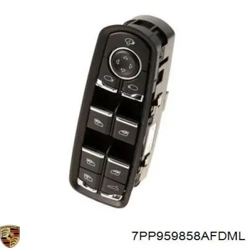Купити 7PP959858AFDML Porsche Кнопковий блок керування склопідіймачами передній лівий