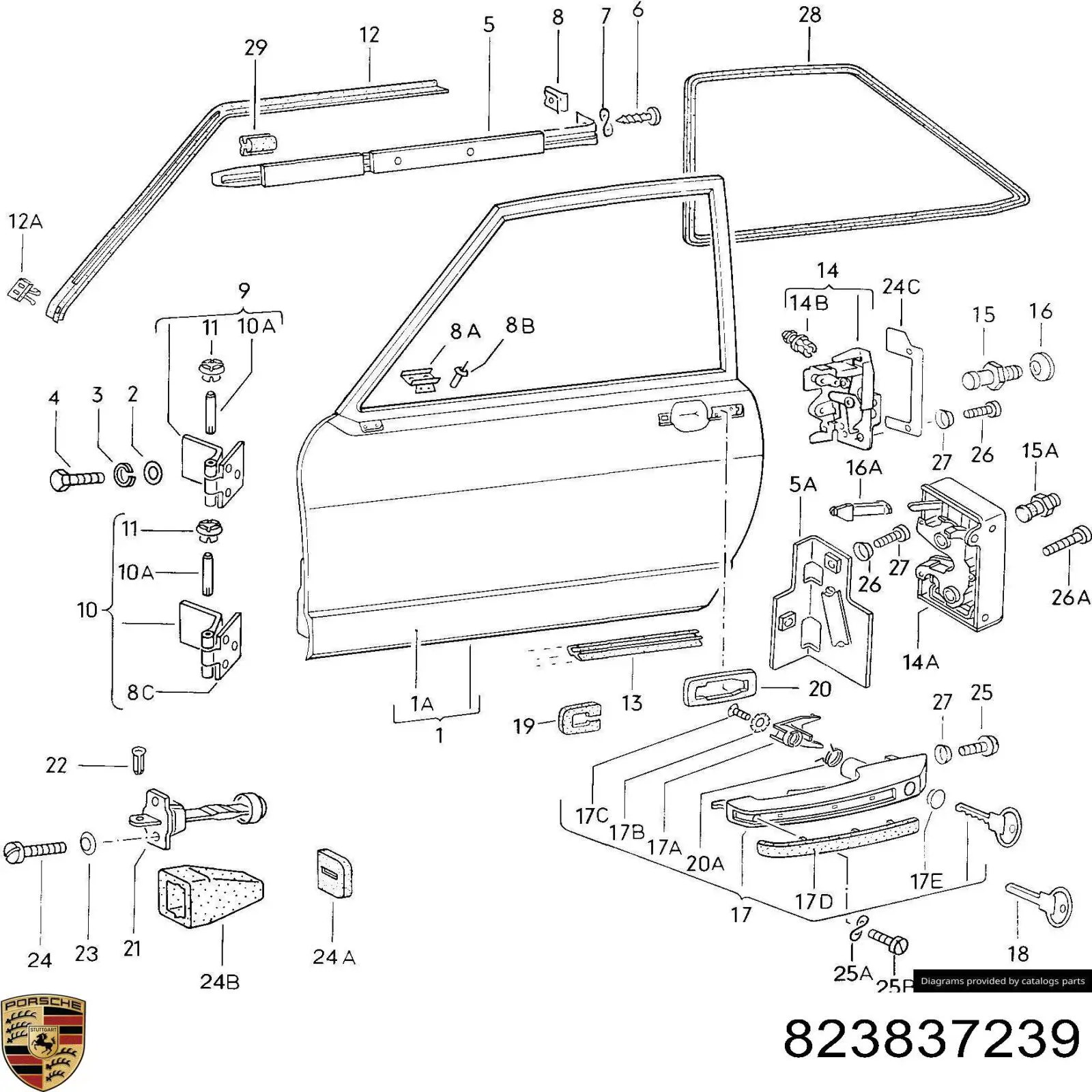  Porsche 823837239 ціна, від 57.69 USD