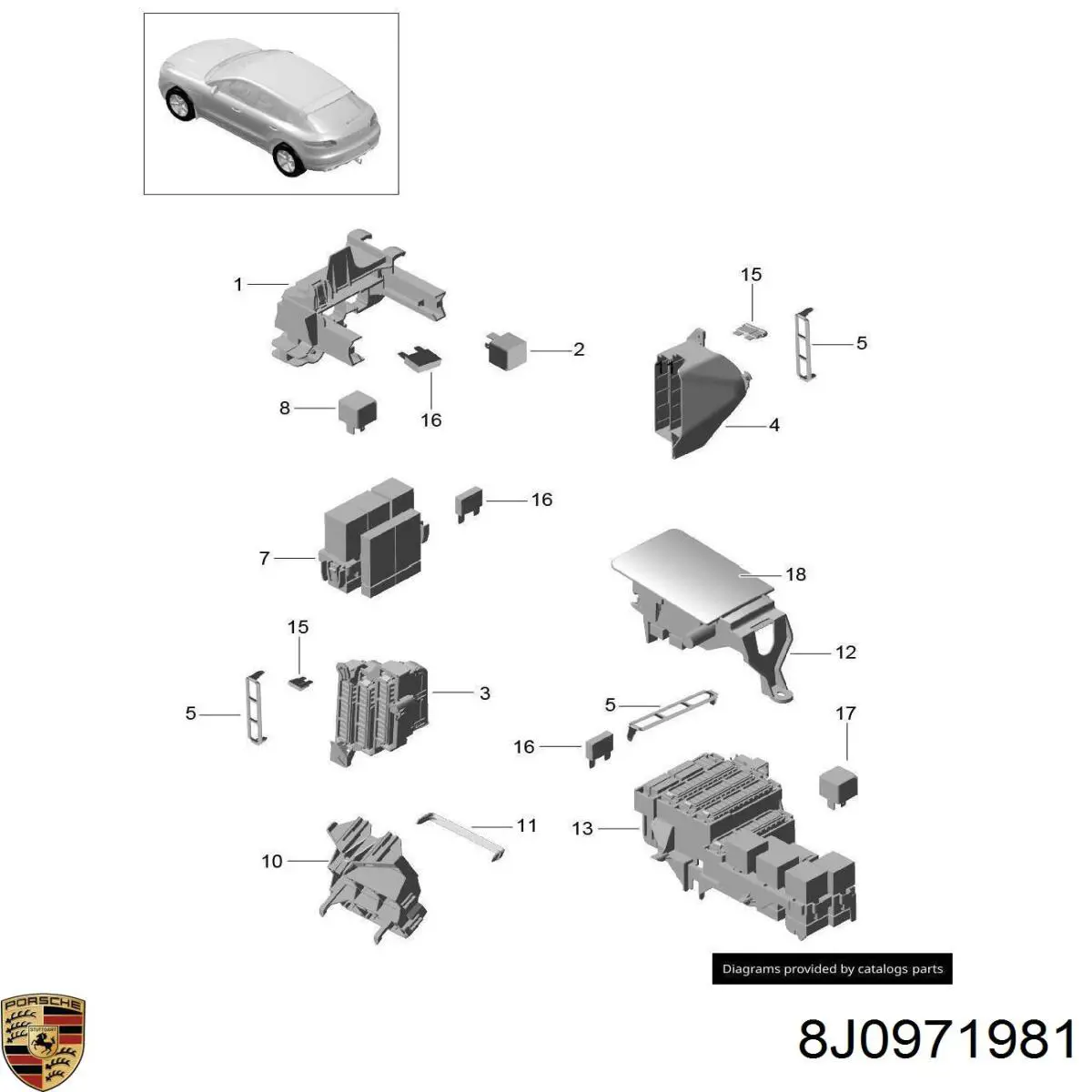  8J0971981 Porsche