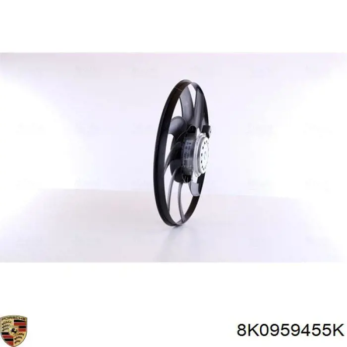 Купити 8K0959455K Porsche Електровентилятор охолодження в зборі (двигун + крильчатка), лівий