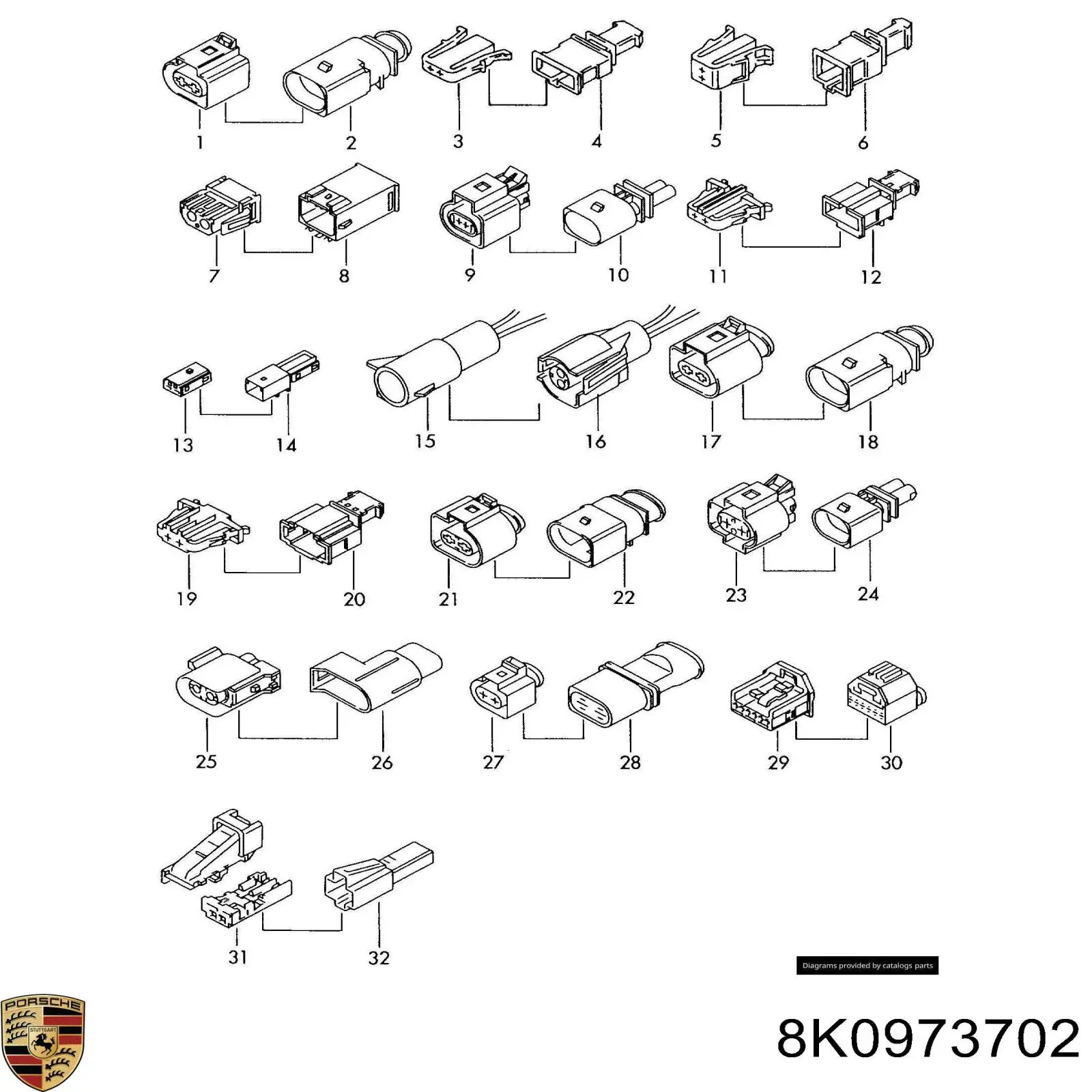 Датчик температури навколишнього середовища 8K0973702 Porsche