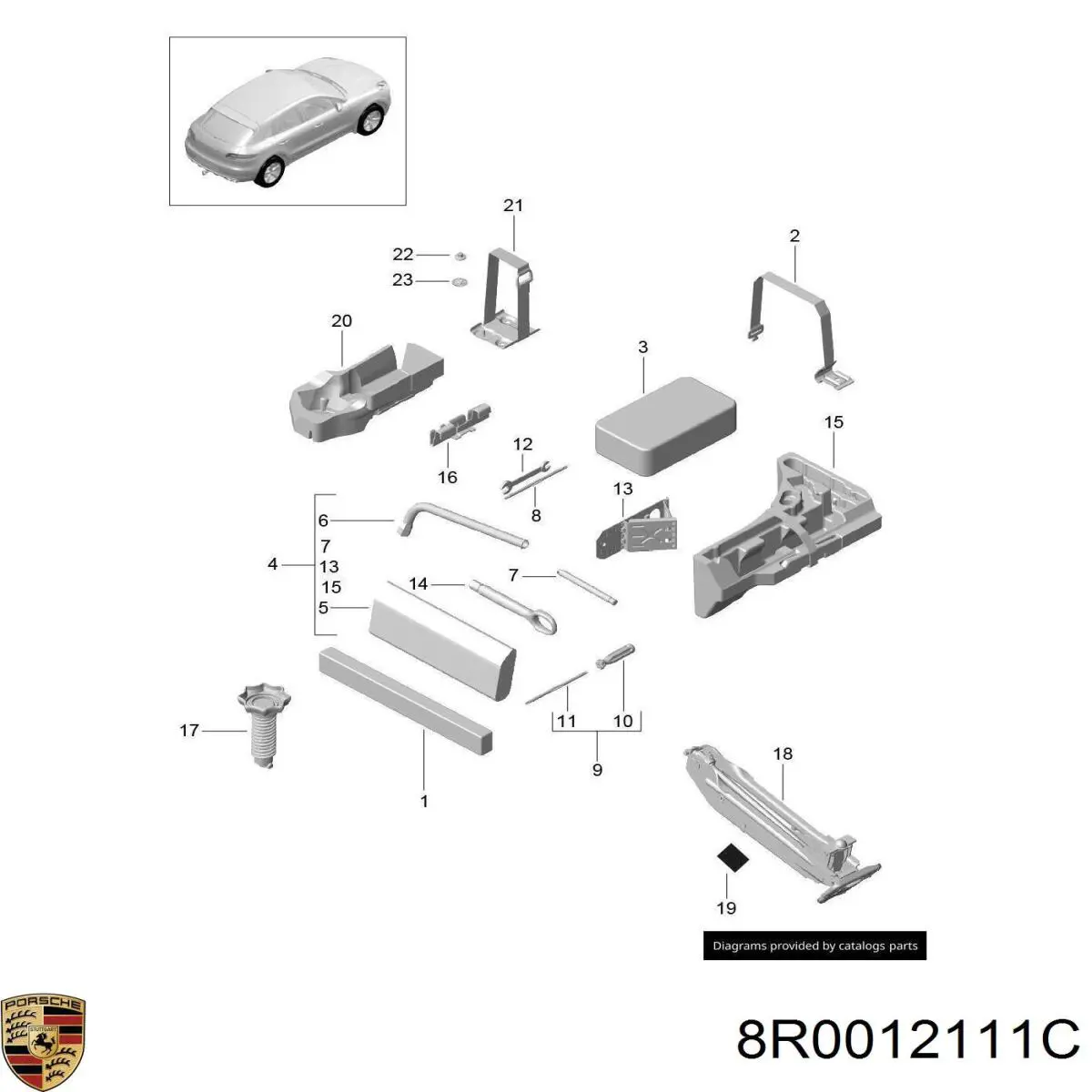  8R0012111C Porsche