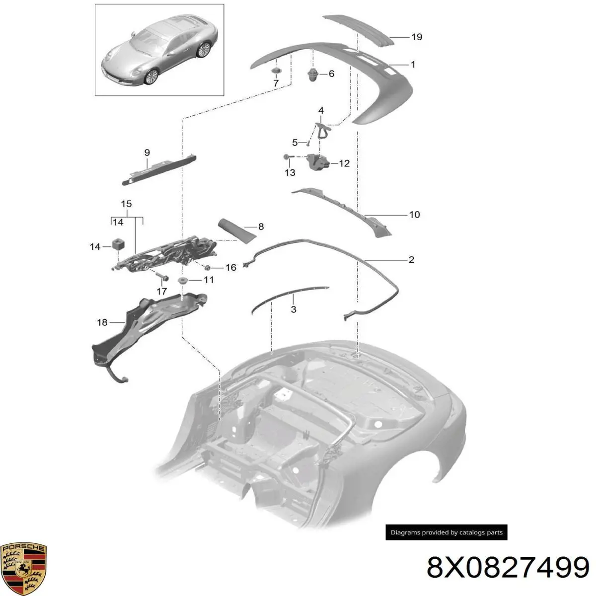  8X0827499 Porsche