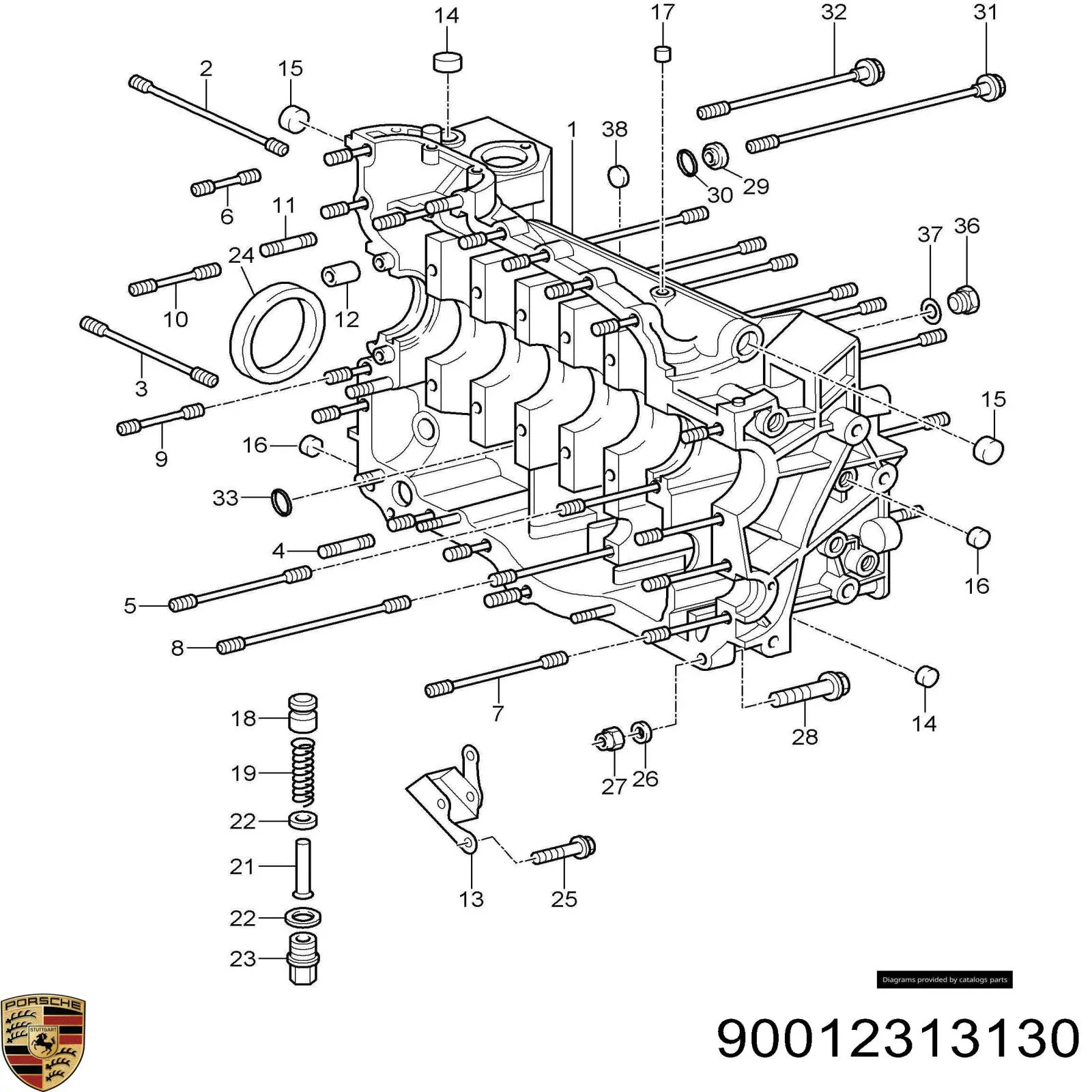 Купити 90012313130 Porsche 