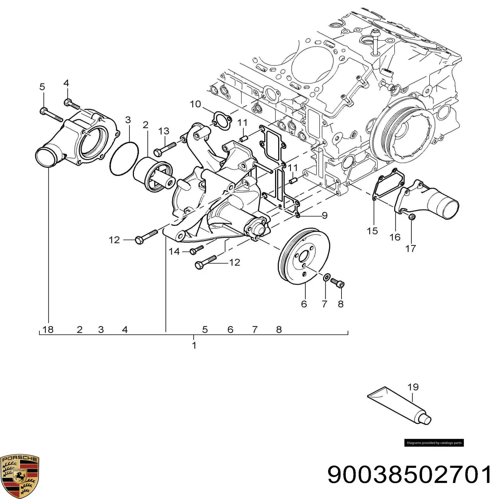 Купити 90038502701 Porsche 