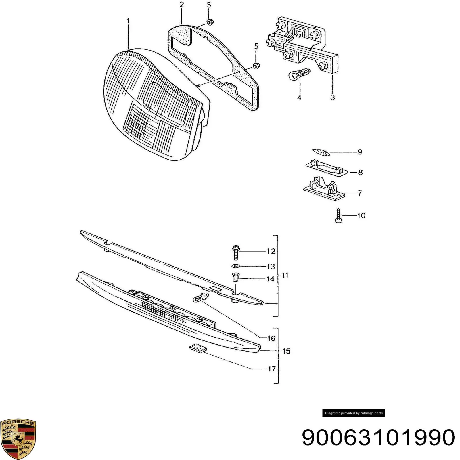 Лампочка покажчика повороту 90063101990 Porsche